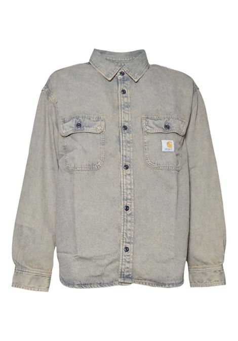 camicia tigan uomo blu e beige CARHARTT WIP | I0358213FU.GD